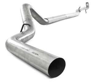 4" Down Pipe Back, Race System, without bungs, without muffler, AL, 2011-2015 2500/3500 HD