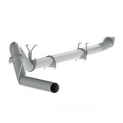 4" Down Pipe Back, Race System, without bungs, without muffler, - PLM Series, 2011-2016 F250/350/450 6.7L