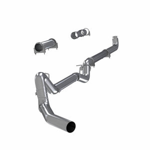 4" Down Pipe Back, Single Side, Off-Road (includes front Pipe) - no muffler, 2001-2007 2500/3500 Duramax, EC/CC
