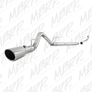 4" Filter Back, Single Side Exit, T409 + Down Pipe, 2008-2010 F-250/350/450 6.4 L