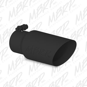 Tip, 4" O.D., Dual Wall Angled, 3" inlet, 10" length, Black