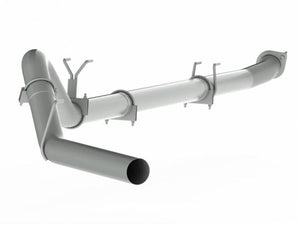 4" Down Pipe Back, Race System, without bungs, without muffler, - SLM Series, 2011-2016 F250/350/450 6.7L